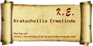 Kratochvilla Ermelinda névjegykártya